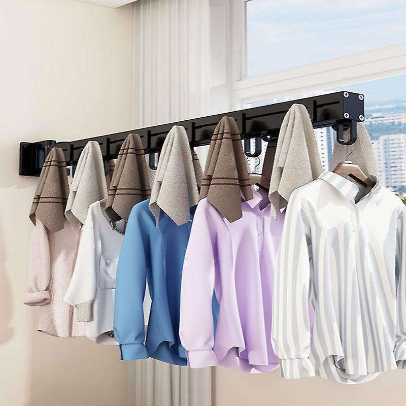 Foldable Wall Hanging Clothes Drying Rack Indoor Balcony Retractable Clothes Hanger Towels Clothes O
