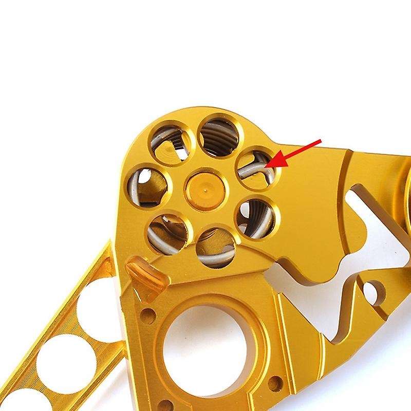 Folding Bike Derailleur Shifter Tensioner for Bike Chain Tension 2 3 6 Speed Chain Pusher Gold