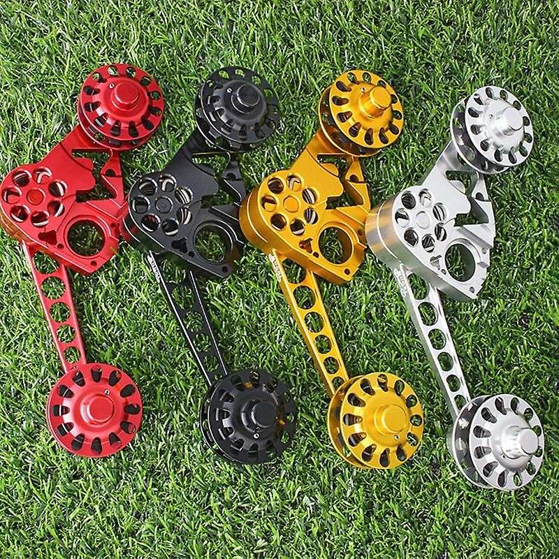 Folding Bike Derailleur Shifter Tensioner for Bike Chain Tension 2 3 6 Speed Chain Pusher Gold