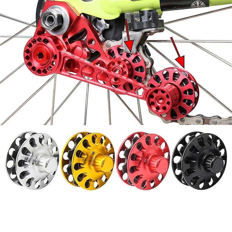 Folding Bike Chain Guide Tensioner Refit Rear Derailleur Single-Disc 2/3/6 Speed Tower Wheel for Sil