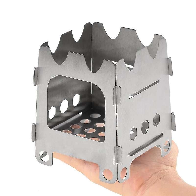 Folding Camping Stove Portable Wood Burning Camping Stove Light Camping Wood Stove Square Outdoor Co