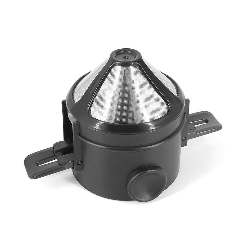 Folding Coffee Filter 304 Stainless Steel Double-layer Coffee Funnel Telescopic Drip-free Filter Pa