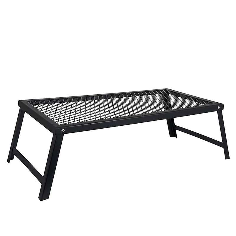 Folding Camping Grills Iron Grate for Outdoor Table Backpacking Hiking Traveling Picnic BBQ(21.6 Inc