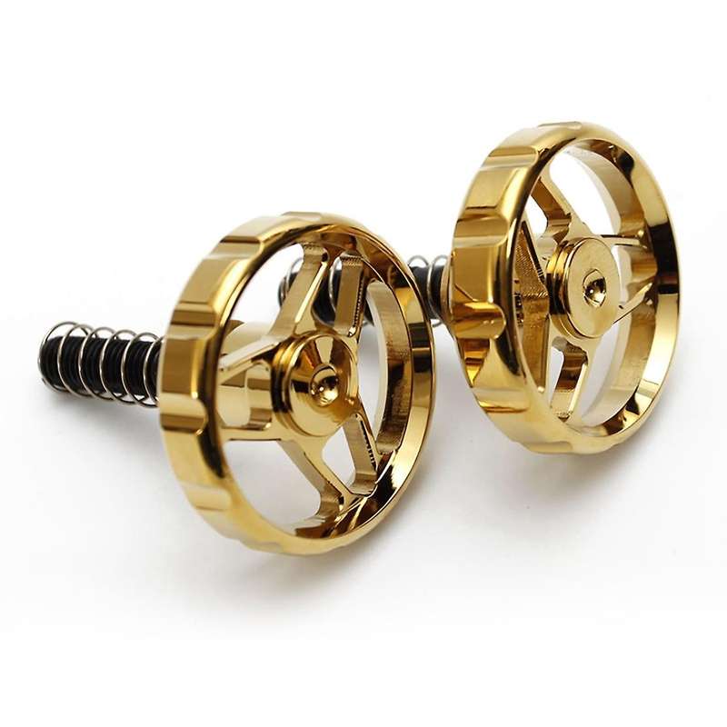 Folding Bike Handle C Buckle Clip Rotating Buckle for Bike Round Clip Gold