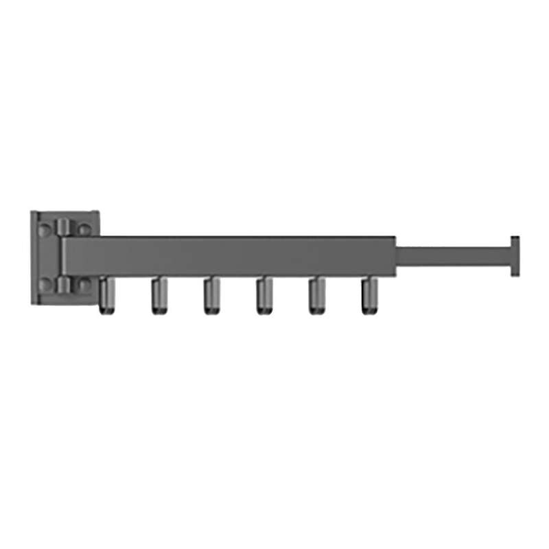 Folding Clothes Hanger Wall Mount Retractable Cloth Drying Rack Aluminum Laundry Clothesline Space