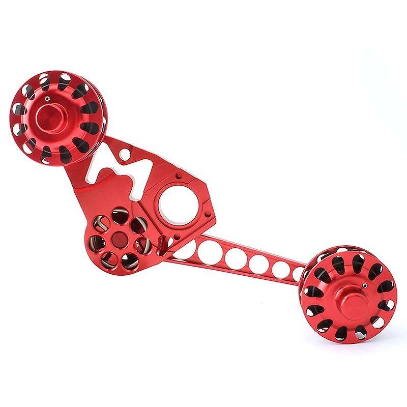 Folding Bike Derailleur Shifter Tensioner for Bike Chain Tension 2 3 6 Speed Chain Pusher Red