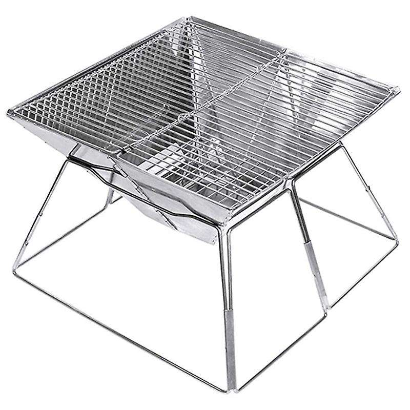 Folding Campfire Grill, 12Inch Premium Stainless, Portable Camping Grill, with Storage Bag, Great fo