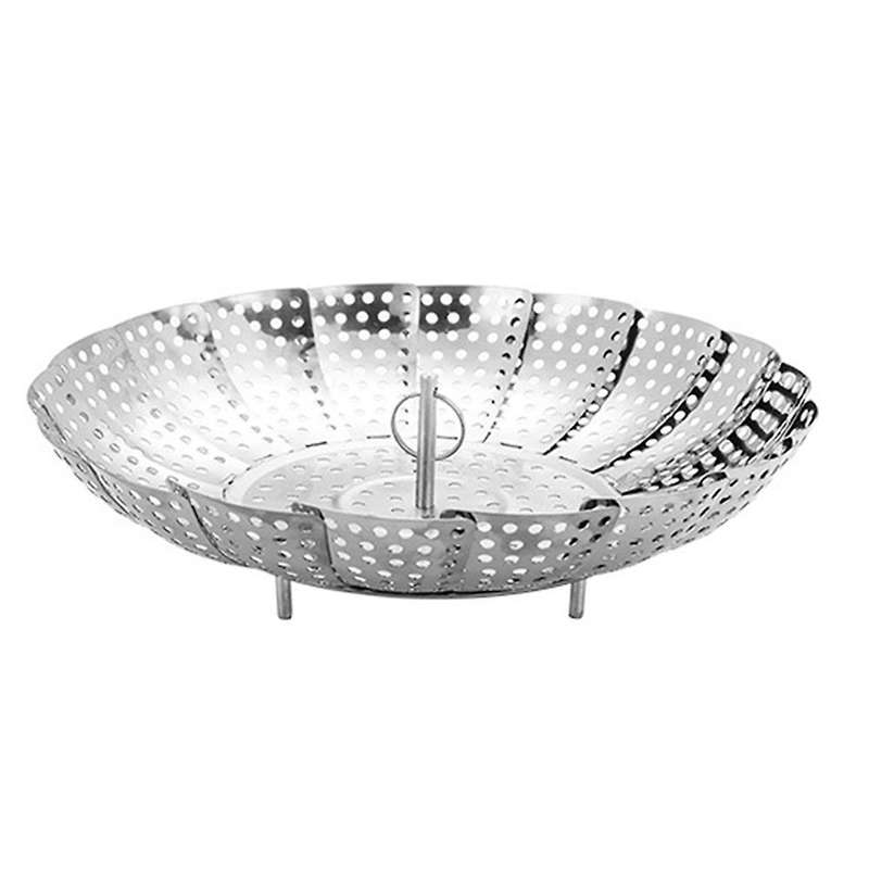 Folding Dish Steam Stainless Steel Food Basket Mesh Vegetable Vapor Cooker Steamer Expandable Kitche
