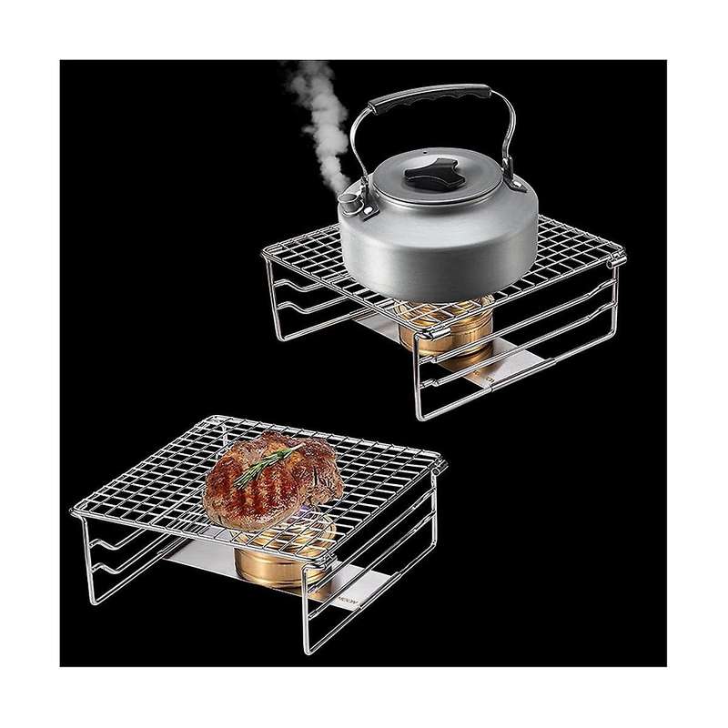 Folding Grill Grate Camping Grill Folding Grill Mini Outdoor Grill Grid Stainless Steel for Picnic