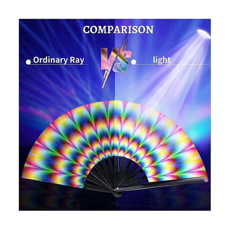 Folding Hand Fan with Bamboo Ribs for Men/Women-Chinese Japanese Handheld Fan for Dance Music Festiv