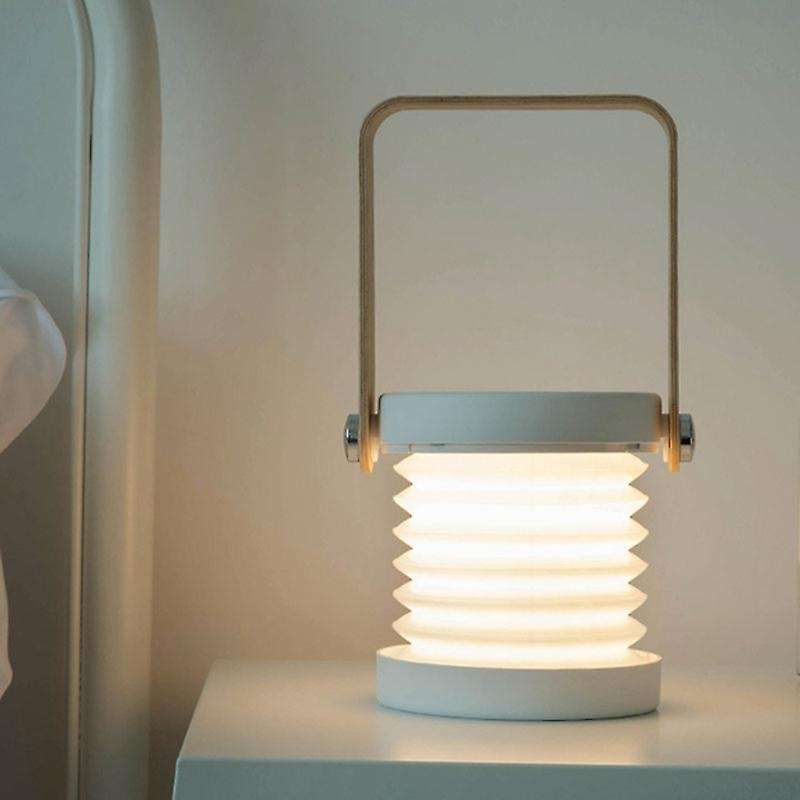 Folding Lantern Lamp 3D Small Night Lamp USB Lamp Outdoor Hand Lamp New Stepless Dimming Three Grade