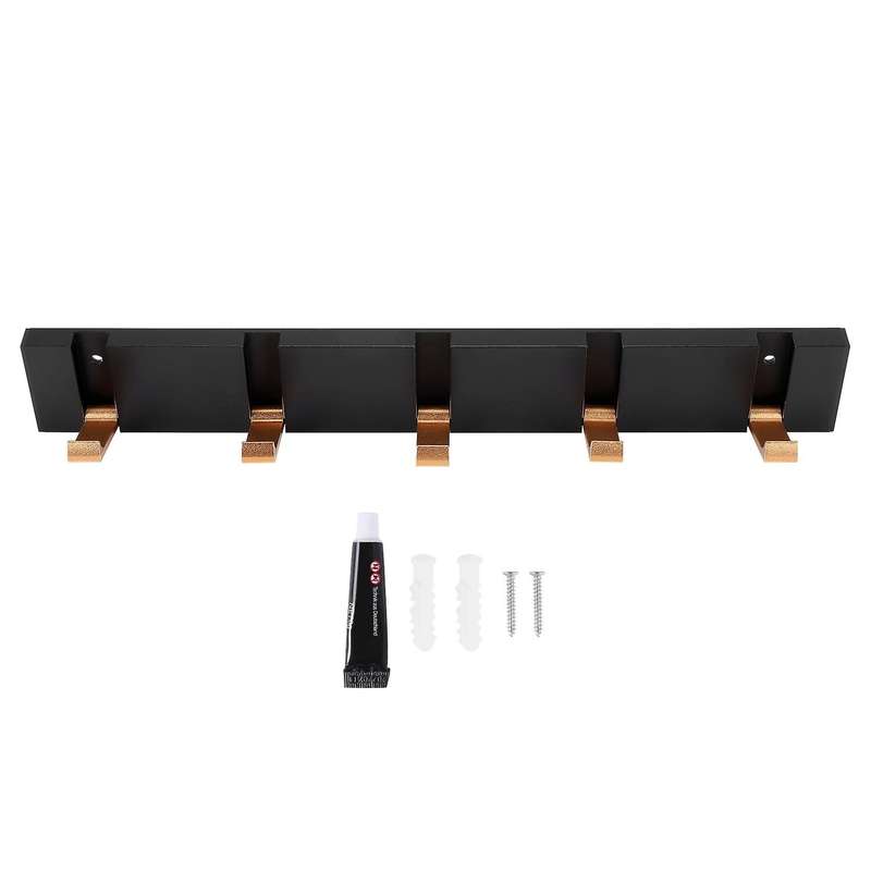 Folding Towel Hanger 2Ways Installation Wall Hooks Coat Clothes Holder for Bathroom Kitchen Bedroom