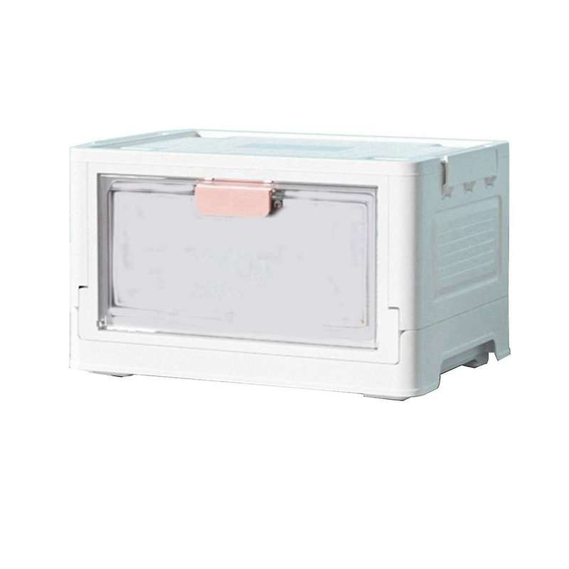 Folding Storage Box with Lid Wheels Stackable Foldable Save A Space Container Travel Folding Storag