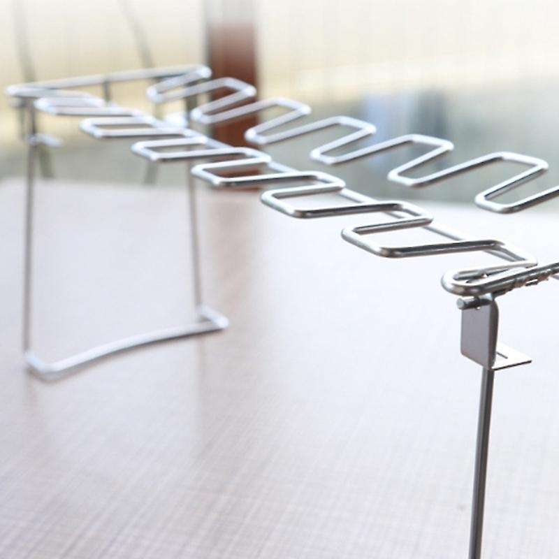Folding Stainless Steel Grilled Chicken Leg Rack with Bottom Tray Grilled Chicken Grill Grill Plate