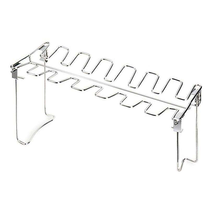 Folding Stainless Steel Grilled Chicken Leg Rack with Bottom Tray Grilled Chicken Grill Grill Plate