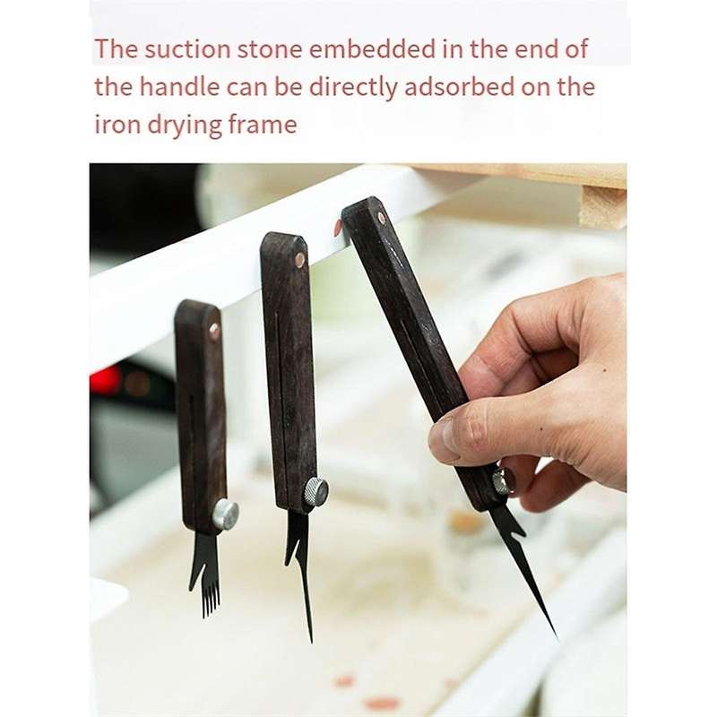 Folding Pottery Multifunctional Knife for Cutting Texture Carving DIY Ceramic Clay Cutter Portable P