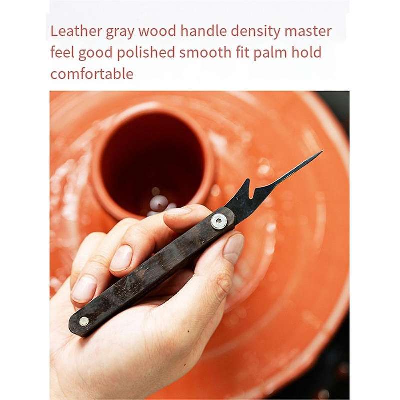 Folding Pottery Multifunctional Knife for Cutting Texture Carving DIY Ceramic Clay Cutter Portable P