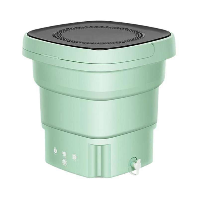 Folding Washing Machine with Dryer Bucket for Clothes Green Eu Plug