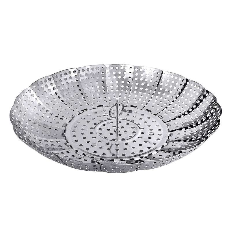 Folding Vegetable Steamer Basket,Stainless Steel Steamer Basket for Cooking Food