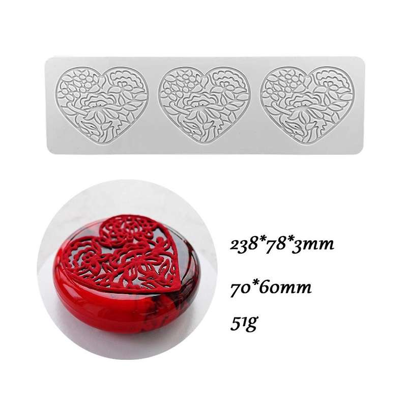Fondant Lace Mold Candy Mold Chocolate Sugar Cake Decorating Cupcake Top Fondant Lace Mat Silicone