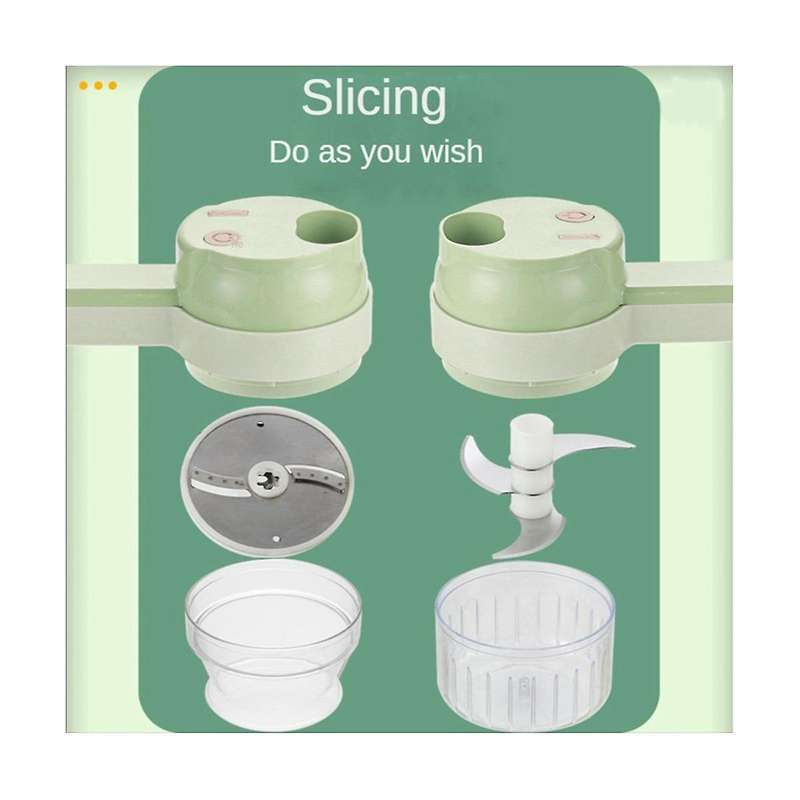 Food Processor Electric Garlic Crusher 4 In 1 Handheld Multifunctional Vegetable Cutter Set Usb Wir