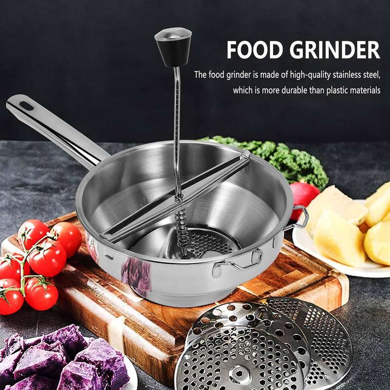 Food Potato Ricer with 3 Interchangeable Disks, Great for Making Or Soups Of Vegetables, Baby Food