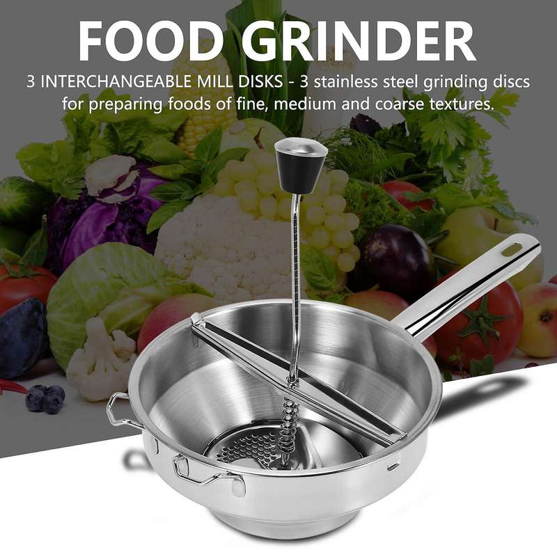 Food Potato Ricer with 3 Interchangeable Disks, Great for Making Or Soups Of Vegetables, Baby Food