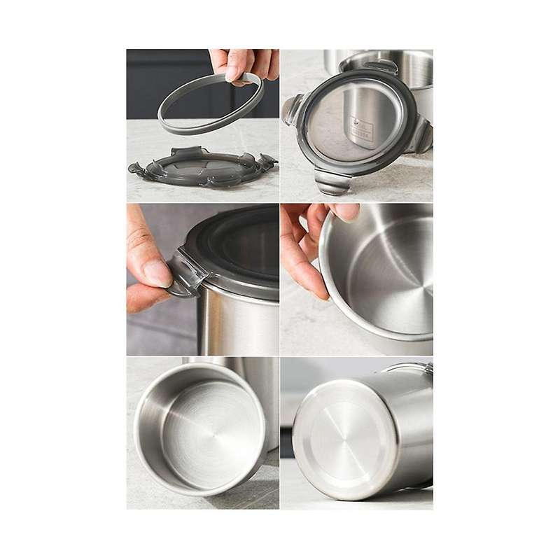 Food Sealed Box Stainless Steel Sealed Storage Jar Multigrain Storage Box Spice Coffee Storage Jar -