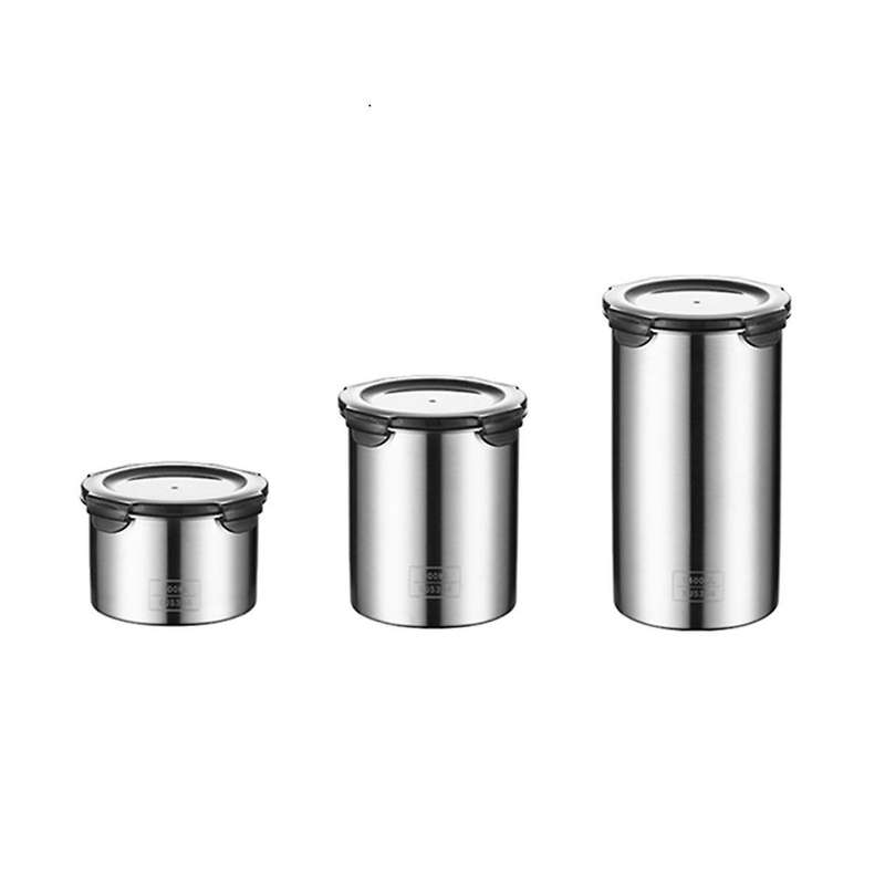 Food Sealed Box Stainless Steel Sealed Storage Jar Multigrain Storage Box Spice Coffee Storage Jar -