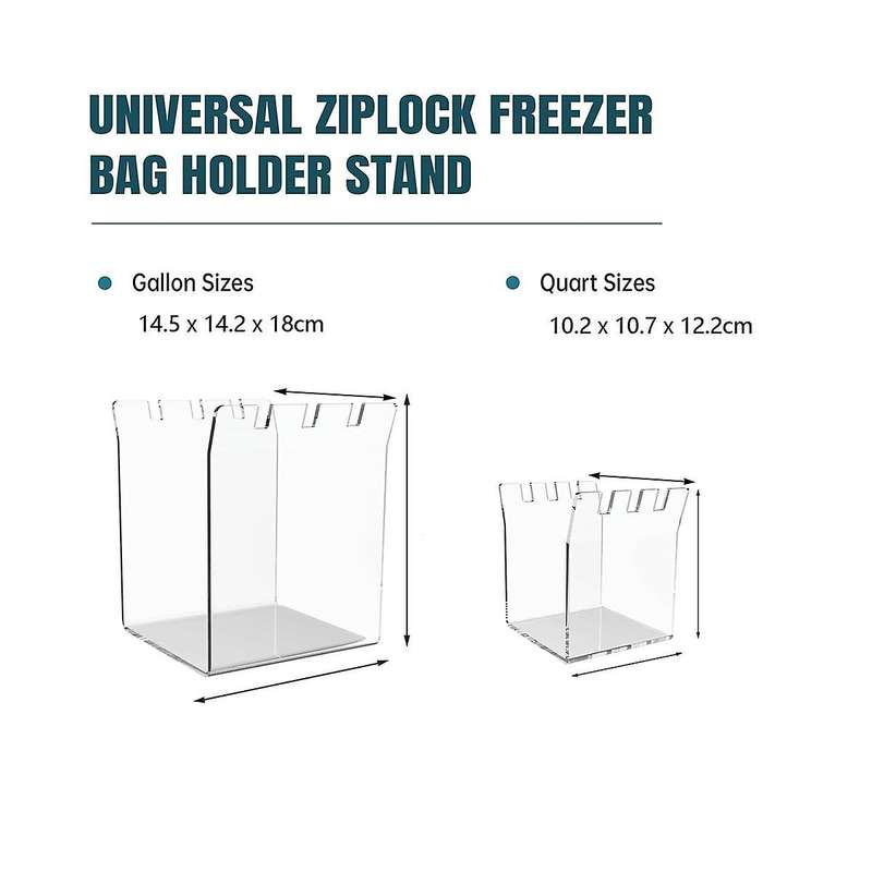 Food Storage Bag Holder for Zipper Closure Bag,Baggy Rack Stand/Freezer Bag Holder/Sandwich BagHolde