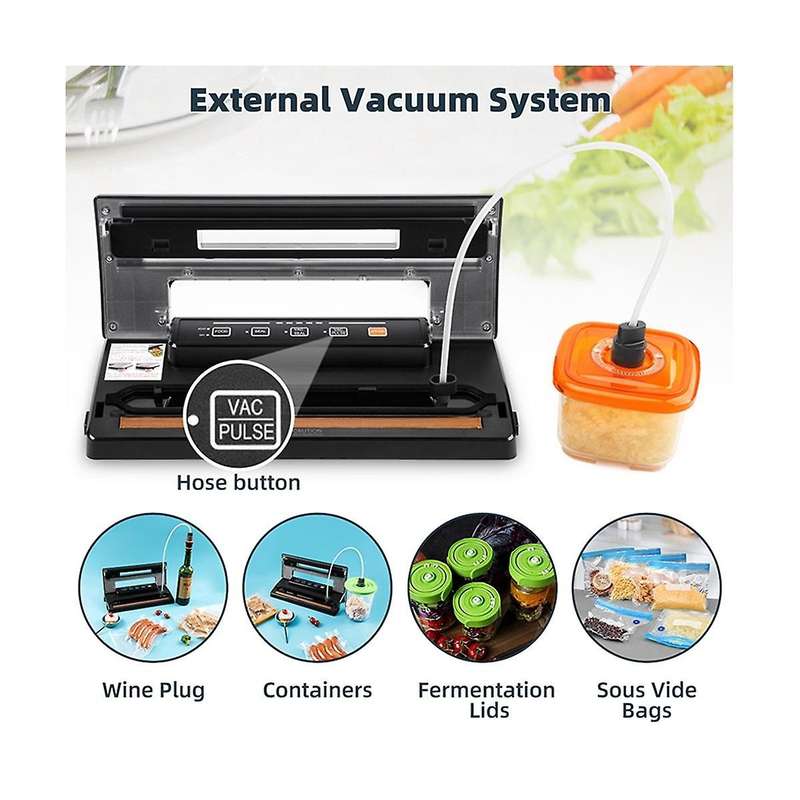 Food Vacuum Sealer with Transparent Window Design Sous Vide Home Vacuum Packing Machine Vacuum Bags