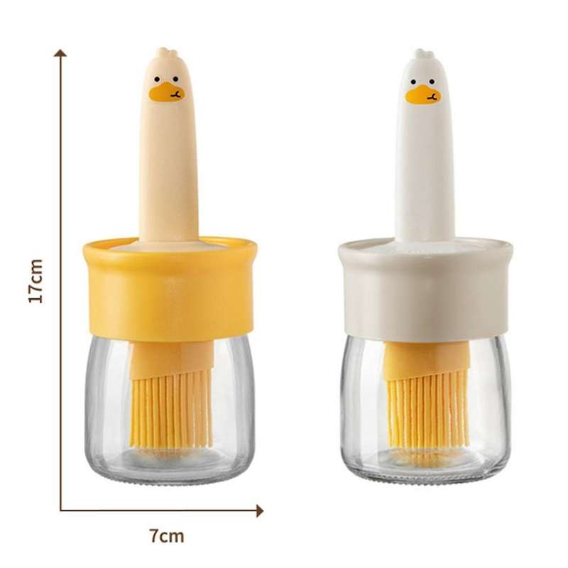 Food-grade Barbecue Brush with Bottle Kitchen Silicone Oil Brush High Temperature Resistant Oil Bott
