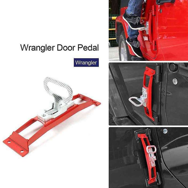 Foot Pegs Door Steps Door Hinge Foot Pedal for Wrangler Jk Jku Unlimited Climbing Running Board Feet