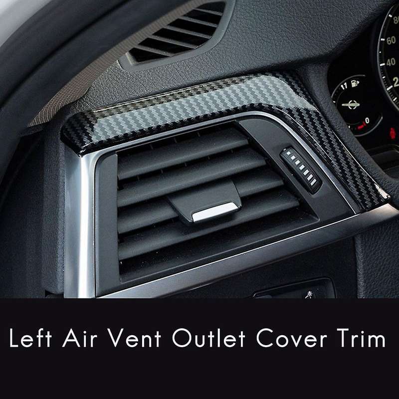 for  3 4 Series F30 F31 F32 F34 2013-2019 Carbon Fiber Central Dashboard Strip Trim+Left Vent Outle