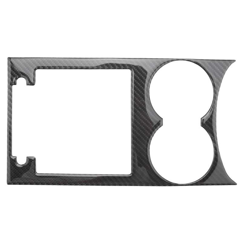 for - 2015-2018 Carbon Fiber Interior Water Cup Holder Panel Trim