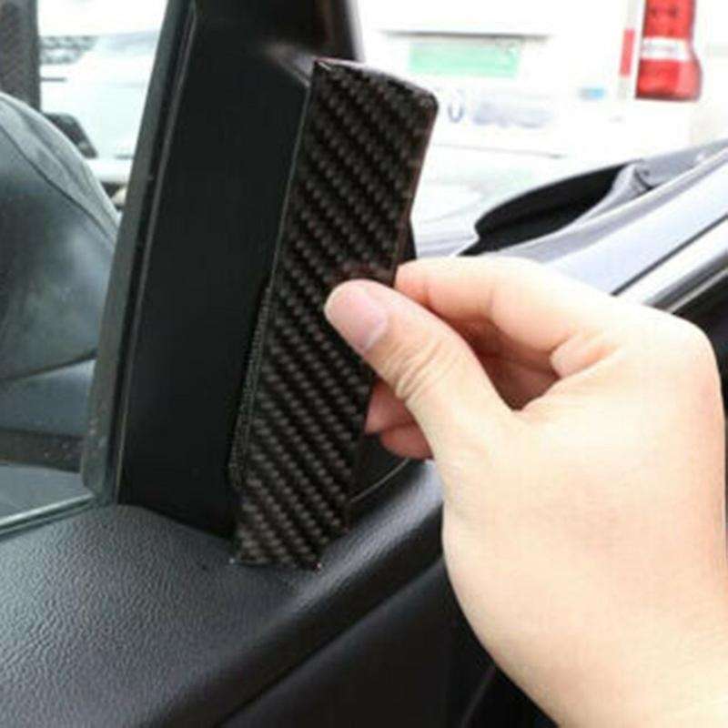 for - 3-Series E90 2005-2012 Real Carbon Fiber A-Pillar Front Cover Trim