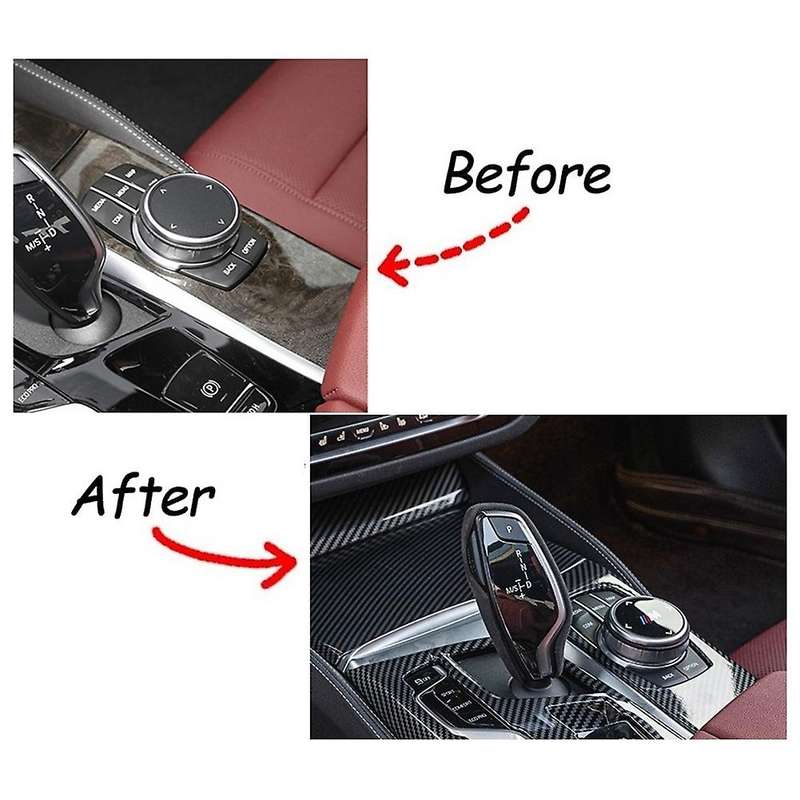 for - 5 Series G30 2018-2022 Car Center Console Multimedia Panel Knob Cover Trim Frame Sticker Acce