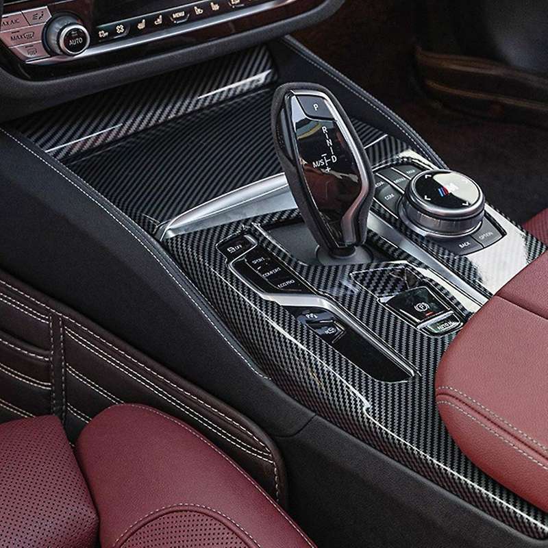 for - 5 Series G30 2018-2022 Car Center Console Multimedia Panel Knob Cover Trim Frame Sticker Acce