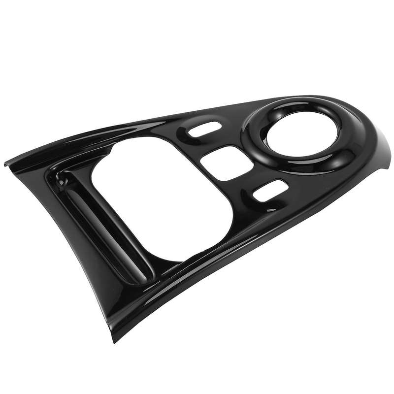 for - 453 Fortwo Bright Black ABS Car Gear Shift Knob Panel Frame Cover Trim