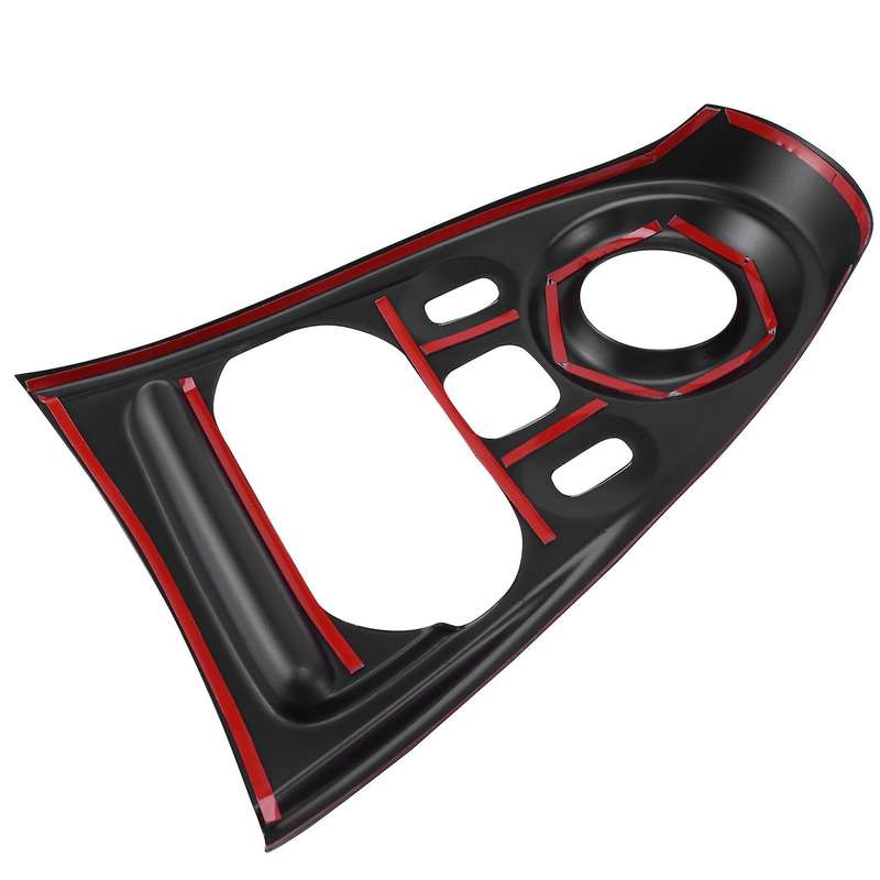 for - 453 Fortwo Bright Black ABS Car Gear Shift Knob Panel Frame Cover Trim