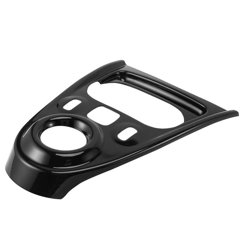 for - 453 Fortwo Bright Black ABS Car Gear Shift Knob Panel Frame Cover Trim
