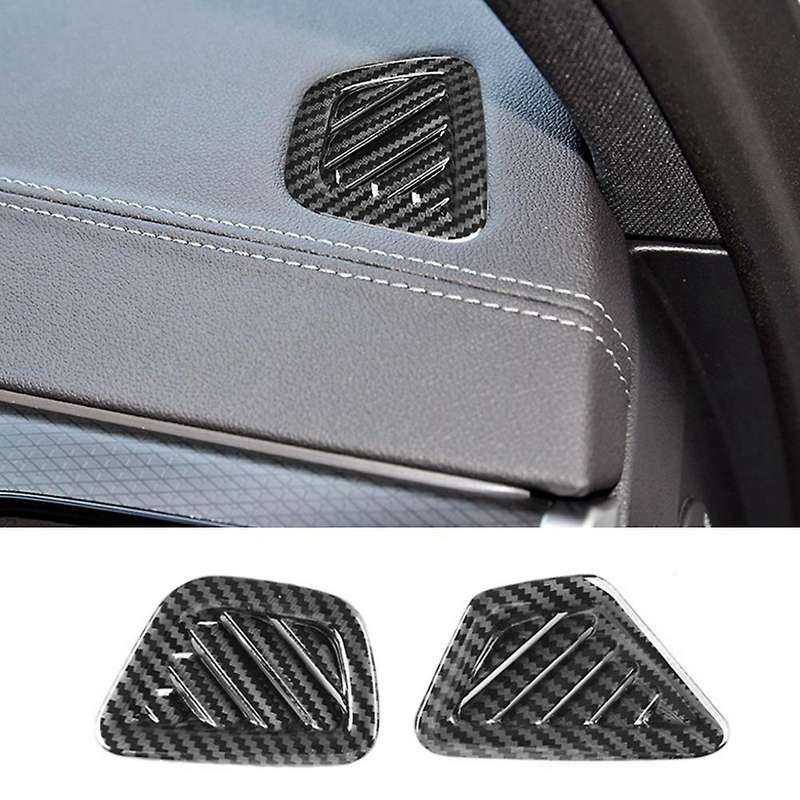 for - 5 Series G30 2018-2022 Carbon Fiber Dashboard Condition Vent Outlet Cover Trim Frame Sticker