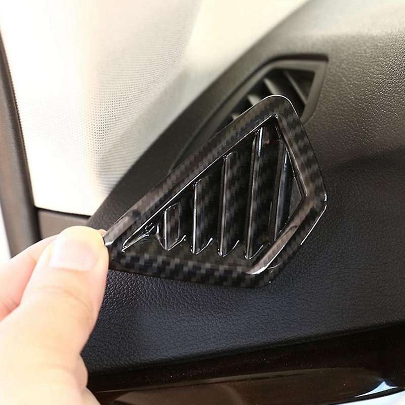 for - 5 Series G30 2018-2022 Carbon Fiber Dashboard Condition Vent Outlet Cover Trim Frame Sticker