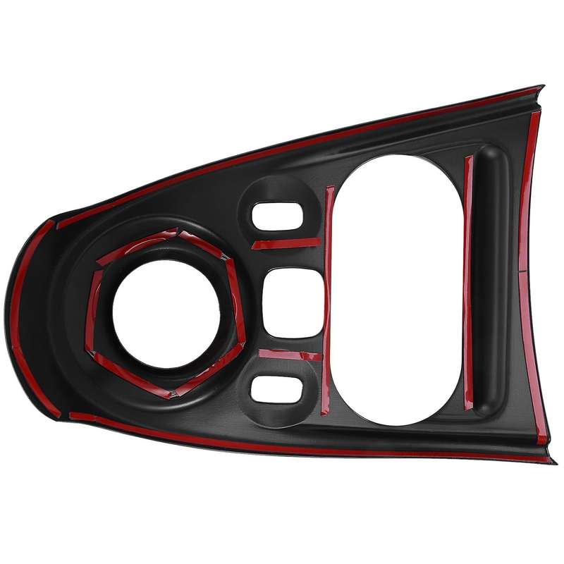 for - 453 Fortwo Carbon Fiber ABS Car Gear Shift Knob Panel Frame Cover Trim