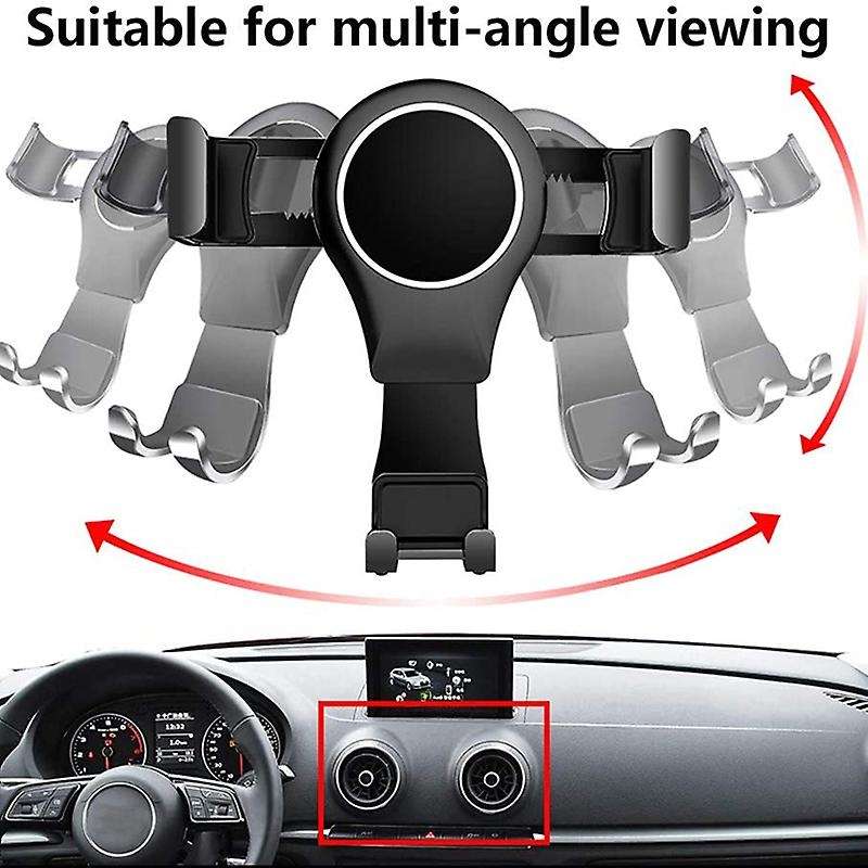 for  A3 8V S3 2014-2019 Cell Phone Holder Mobile Bracket Car Mount Accessories Black