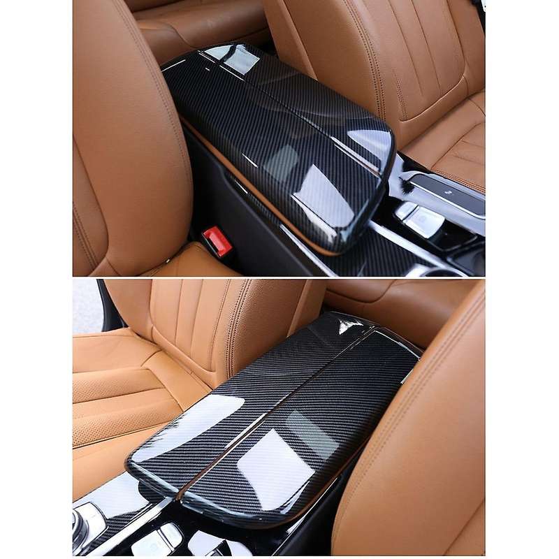 for - 5 Series G30 G38 2018-2021 Car Center Console Tidying Armrest Box Panel Trim Cover Trim Sticke