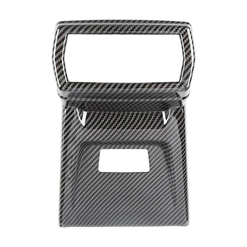 for - A3 A3L 2021 2022 Car Rear Seat Armrest Outlet Cover Trim Anti-Kick Decor Accessories,Carbon Fi