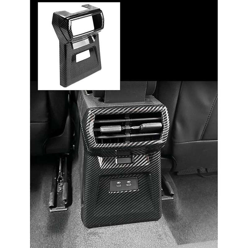for - A3 A3L 2021 2022 Car Rear Seat Armrest Outlet Cover Trim Anti-Kick Decor Accessories,Carbon Fi