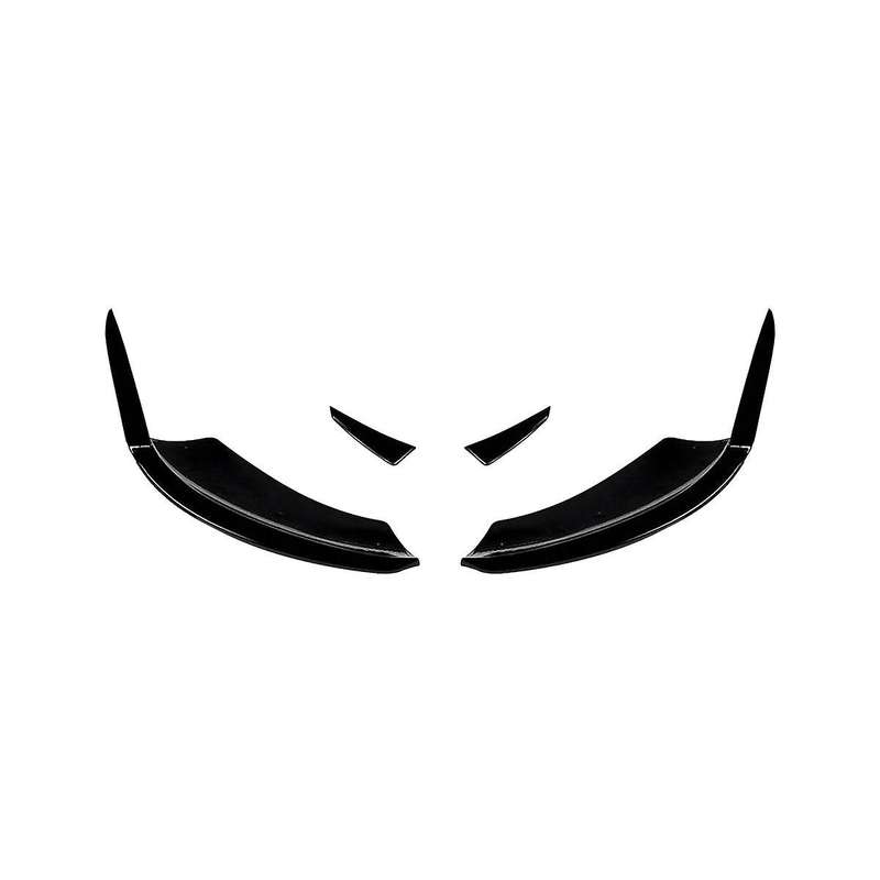 for - A-class W177 2023+ Bright Black Front Bumper Lip Angle Diffuser Protect with Side Splitter Spo