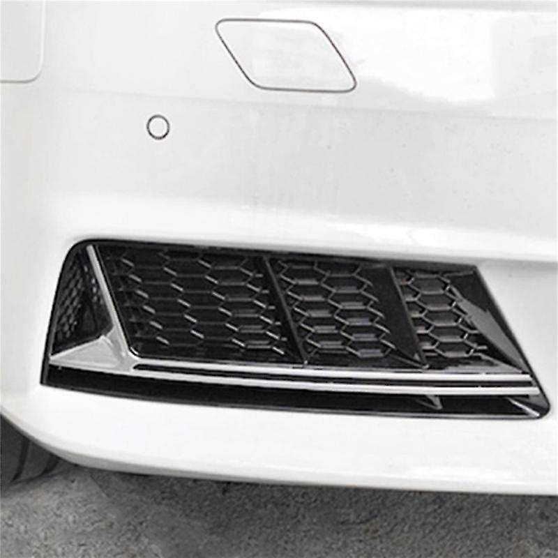 for  A4 B9 Standard Bumper 2016-2019 Front Bumper Fog Lamp Cover Fog Light Trim Honeycomb Mesh Gril